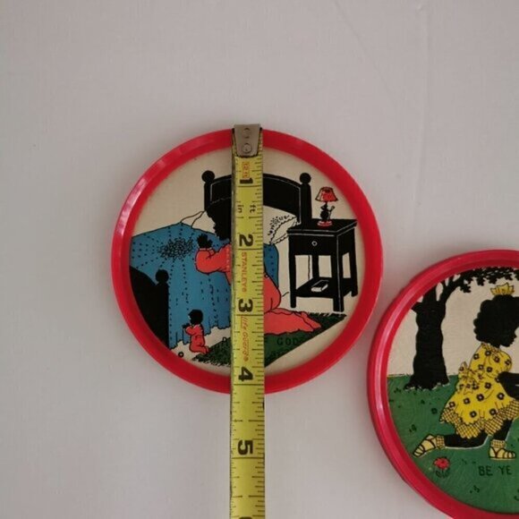 Religious Children Vintage Pair of Art Ask of God Be Ye Kind Christian Scripture - Picture 4 of 4